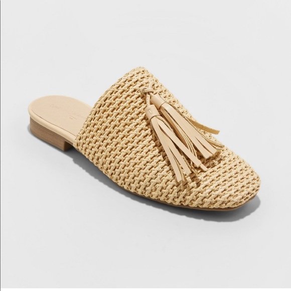 rattan mules